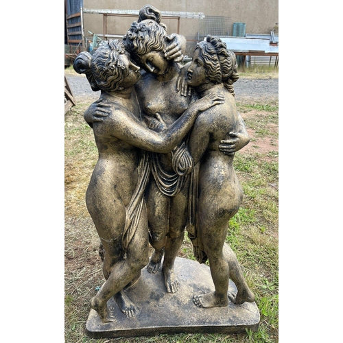 470 - A SUBSTANTIAL & BEAUTIFUL THREESOME!
The Three Graces - a trio of Classical Grecian females in s... 