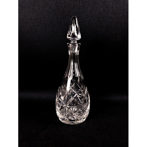 644 - CRYSTAL DECANTERS x2 and set of four Crystal whisky tumblers.  In good condition with no cracks, chi... 