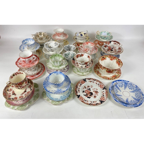 686 - EXQUISITE FINE BONE CHINA! 
Around 20 19th Century one cup and saucer different sets of fine bone ch... 