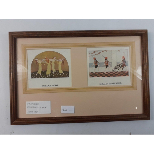 746 - Two small framed prints one of ALICE IN WONDERLAND and another showing DANCERS#322