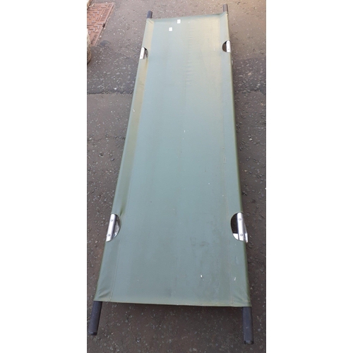 762 - Folding FIRST AID STRETCHER on metal poles , 2m long#338