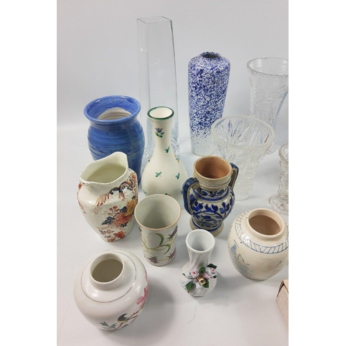 821 - 2 large boxes of mixed china and ceramics including WADE , DOULTON , TEAPOTS and VASES#397