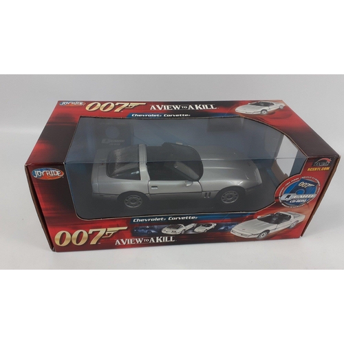 100 - JAMES BOND - two Joy Ride boxed diecast models to include a CHEVROLET CORVETTE from A VIEW TO A KILL... 