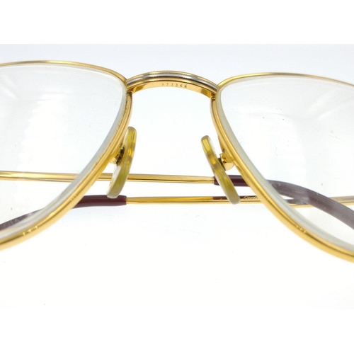 21 - MUST DE CARTIER Paris 1986 dated Lunettes / Eyeglasses in original plush box with outer packing, sof... 