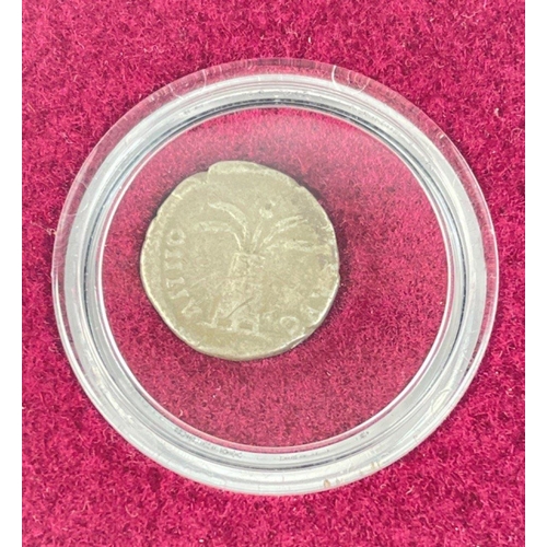 24 - A genuine Hadrian's Silver Denarius coin complete with its presentation case and historical referenc... 