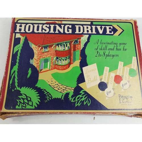 253 - Vintage board games to include Waddington's BUCCANEER (1958), CLUEDO (1947), Pepys Series HOUSING DR... 