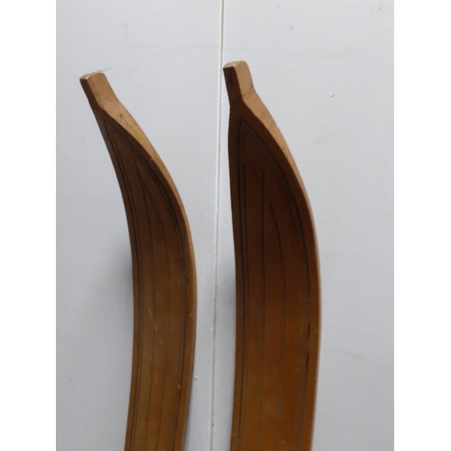 380 - A pair of antique oak SKIS made by STAUB & Co of Zurich the skis date from early 1900s and are i... 