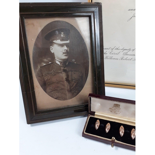 68 - A boxed MBE with presentation certificate signed by TWO KINGS George V and his son the future Edward... 