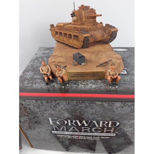 73 - CORGI FORWARD MARCH hand-painted metal figures to include 1:32 scale British Tank Crew Dismounted (C... 