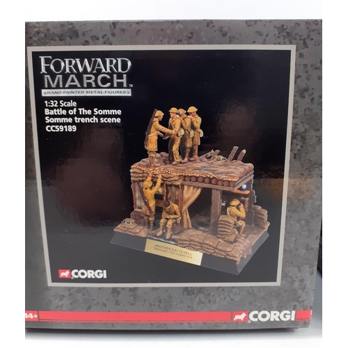 75 - CORGI FORWARD MARCH hand-painted metal figures to include 1:32 scale Battle of the Somme trench scen... 