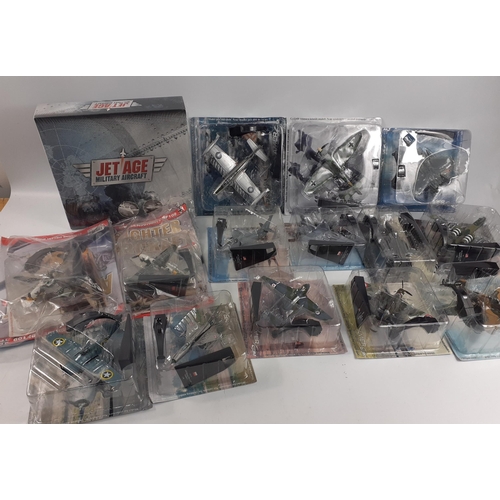 85 - A substantial collection of AMERCOM boxed model Fighter Aircraft magazine diecasts. To include:  Mes... 