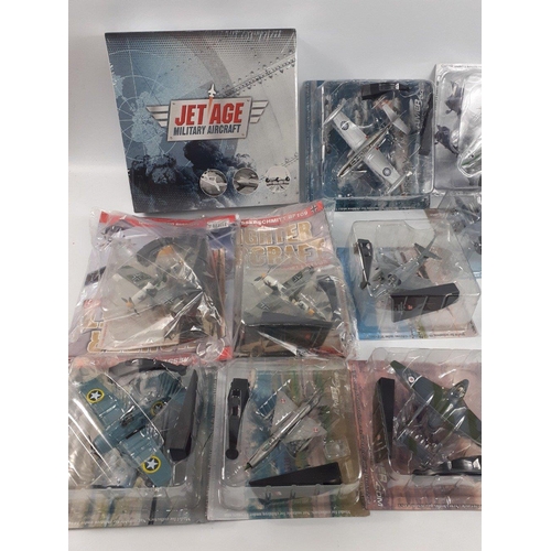 85 - A substantial collection of AMERCOM boxed model Fighter Aircraft magazine diecasts. To include:  Mes... 