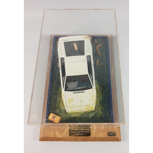 92 - JAMES BOND OO7 For Your Eyes Only, LOTUS ESPRIT TURBO diorama.  Cleverly made to depict the Lotus ab... 