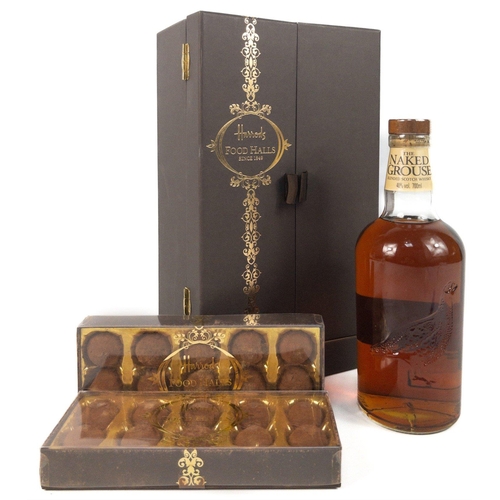 505 - HARRODS THE NAKED GROUSE WHISKY. Boxed c.2010 Presentation set with dusted Whisky truffles (Not for ... 