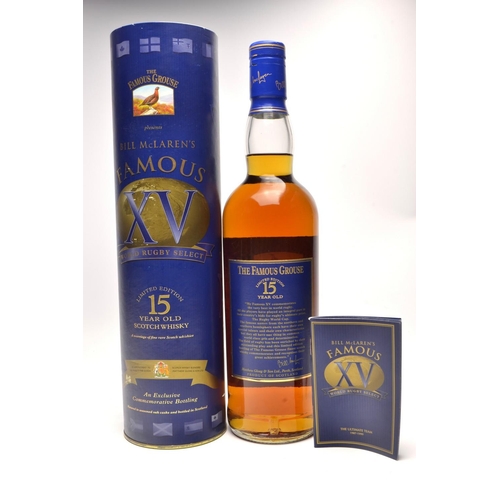 508 - BILL McLAREN'S FAMOUS GROUSE 15 year whisky 70cl in its original blue carton - seal intact - good co... 