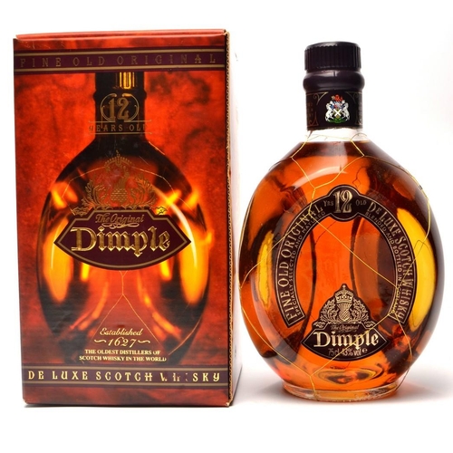 511 - THE DIMPLE 12 Year Old Deluxe Whisky 750ml within its original red liveried presentation carton - se... 