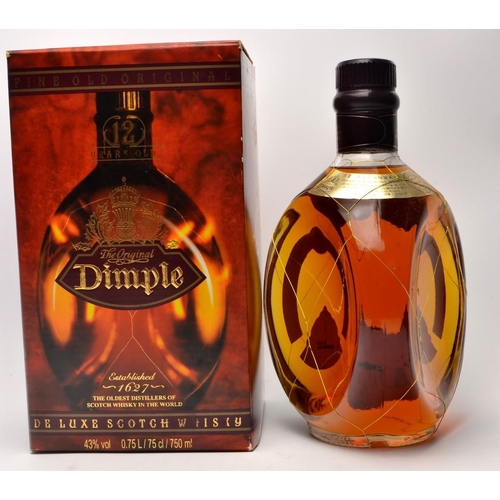 511 - THE DIMPLE 12 Year Old Deluxe Whisky 750ml within its original red liveried presentation carton - se... 