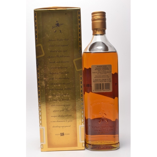 515 - Ah My Home Town Kilmarnock World Famous produced!! JOHNNIE WALKER GOLD LABEL 18 years 75cl in origin... 