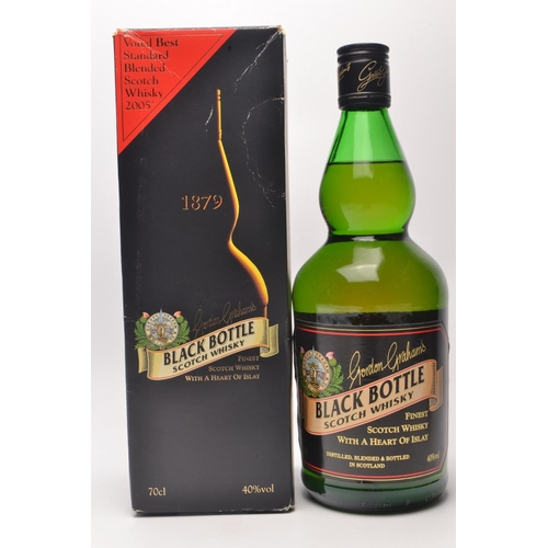 517 - BLACK BOTTLE ' 70cl version ' VOTED BEST STANDARD BLENDED SCOTCH WHISKY 2005' within its presentatio... 