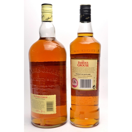 545 - THE FAMOUS GROUSE finest Scotch Whisky 1litre and also THE FAMOUS GROUSE 1.5litre bottle bottle seal... 