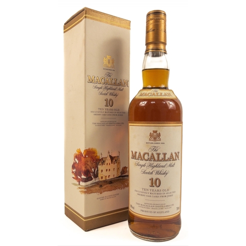 573 - The MACALLAN 10 year old single Highland malt Scotch whisky, 700ml, bottled 1990s. The item is sold ... 