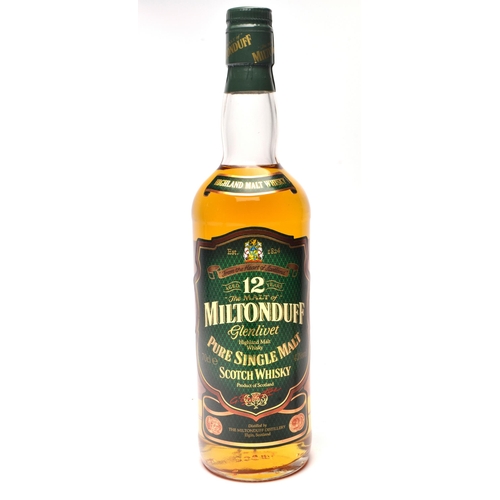 577 - QUITE RARE THESE DAYS! 'MILTONDUFF' by GLENLIVET 12 Year Old Malt Whisky 70cl within original green ... 