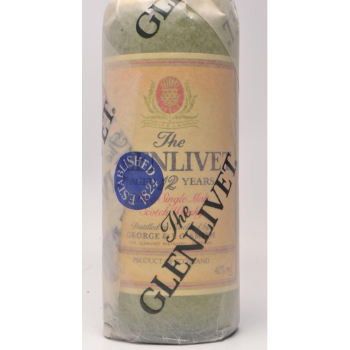 578 - THE GLENLIVET 12 Year Old Malt Whisky 75cl within its original beige coloured presentation carton --... 