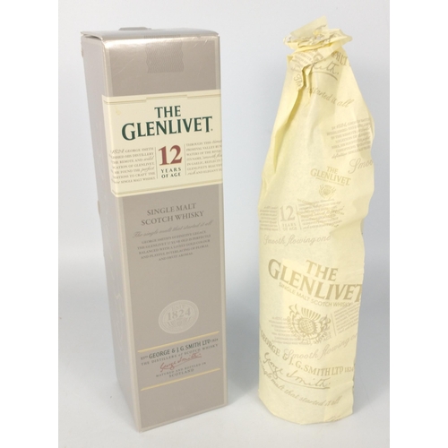 581 - A boxed bottle of THE GLENLIVET 12 Years, 70cl/ 40% Vol,  The item is sold as described and we do no... 