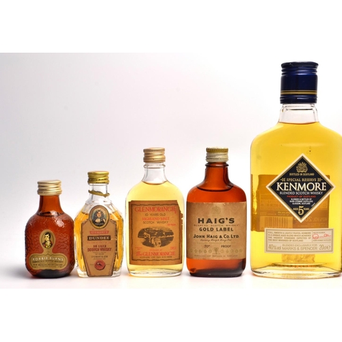 666 - A mixed lot ( SOME RARE) to include a 20cl bottle of KENMORE Special Reserve Blended Scotch Whisky, ... 