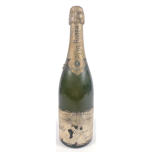 678 - A1961 bottle of POL ROGER Brut extra cuvee de reserve. The item is sold as described and we do not a... 