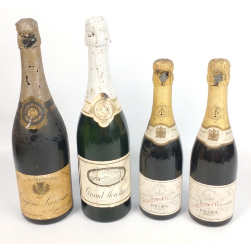 680 - Two bottles of CHAMPAGNE one by Eugene Laroche Eugene also one South African Grand Mousseux and two ... 