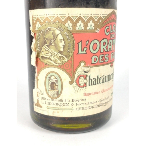 682 - A 1977 bottle of Clos De L'oratoire CHATEAUNEUF - DU - PAPE red wine. The item is sold as described ... 