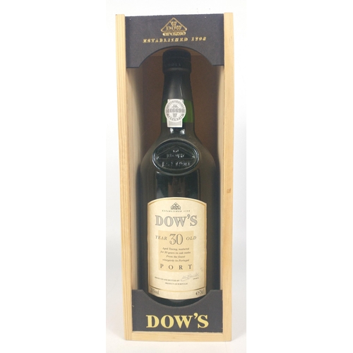 693 - DOWS 30 year old tawny port 75cl still within its wooden original presentation case. The item is sol... 