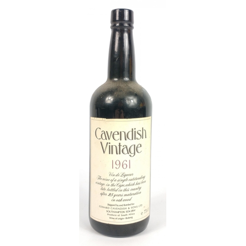 697 - CAVENDISH Vintage Vin De Liqueur 73cl - seal intact and comes with dust from the cellar! The item is... 