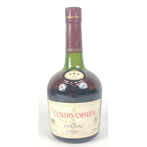 708 - A 680 ml bottle of 3 star COURVOISIER COGNAC. The item is sold as described and we do not accept lia... 