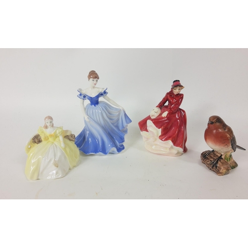 117 - Two small COALPORT figurines - from the Debutante series 'Sandra' 13cm tall and from the Minuettes s... 