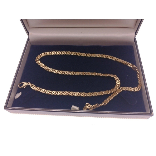 17 - A nice 375 stamped gold chain-link chain 36.64g weight approx - length 50cm approx#16