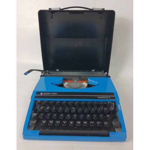 186 - Vintage Silver-Reed Silverette II portable typewriter in case.  Lovely clean condition with a very a... 