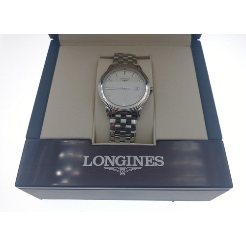 23 - LONGINES L4.716.4 FLAGSHIP gents quartz watch with original presentation box etc. Complete with inst... 