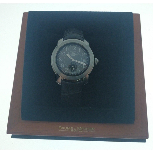 24 - BAUME & MERCIER GENEVE gents automatic wristwatch in its original presentation box with instruct... 