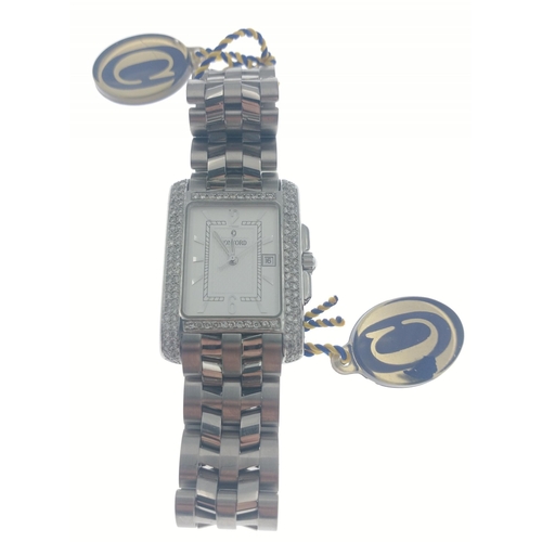 25 - CONCORD SPORTIVO 14.36.622.0/1 unisex quartz wristwatch surrounded with stud diamonds (tested) in it... 