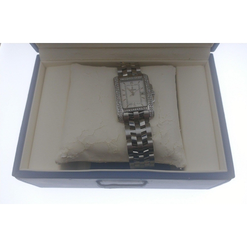 25 - CONCORD SPORTIVO 14.36.622.0/1 unisex quartz wristwatch surrounded with stud diamonds (tested) in it... 