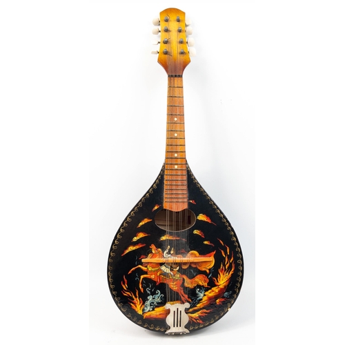 257 - A Russian 8 string MANDOLIN with laquer finish.  Carries an internal Russian label.  Super scene to ... 