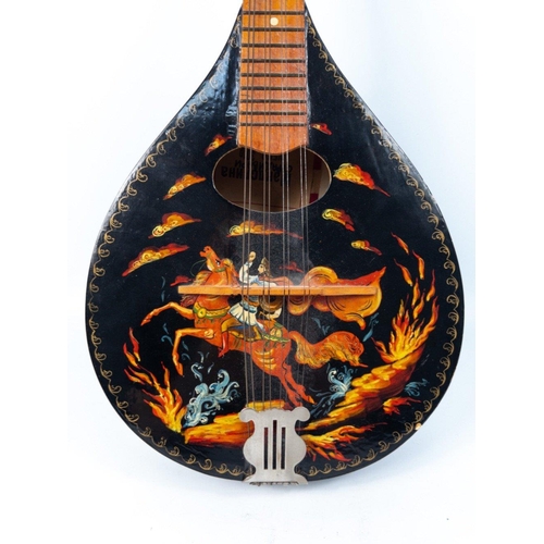 257 - A Russian 8 string MANDOLIN with laquer finish.  Carries an internal Russian label.  Super scene to ... 