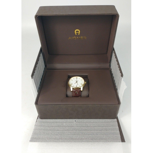 28 - AIGNER Padua gents quartz wristwatch within its original presentation case Model A24000 on rear case... 