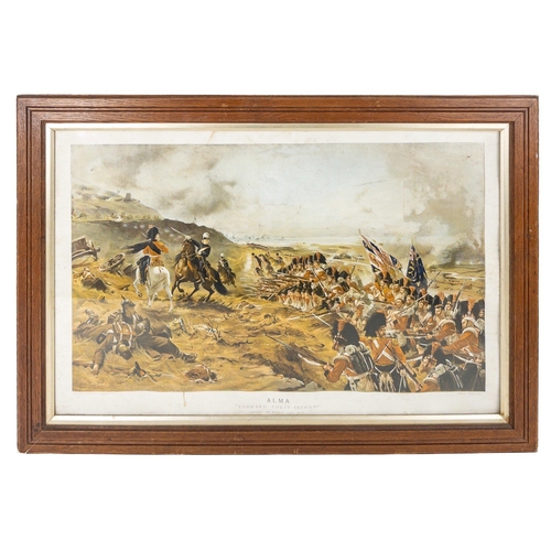 308 - CHARGE!! A framed vintage print titled FORWARD FORTY SECOND 84cm x 59cm#320