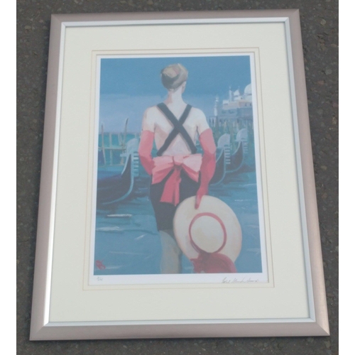 316 - JUST CLASSIC!! Bella Vista - a signed limited edition print (3/395) by ROBERT SAUNDERS frame size 80... 