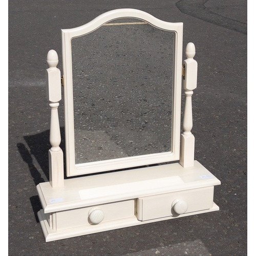 356 - NICE QUALITY! A dressing table top swivel mirror stand with two small drawers for storing your knik-... 