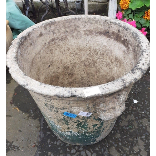 394 - A large old planter with a great patina standing 40cm high with a rim of 46cm.  Will be a great back... 