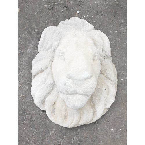 412 - A lion wall hanging plaque. Dimensions - 43cm wide.#430